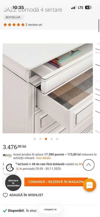 Set mobilier Mobexpert – model Jazz 2 (noptiere + comoda 4 sertare)