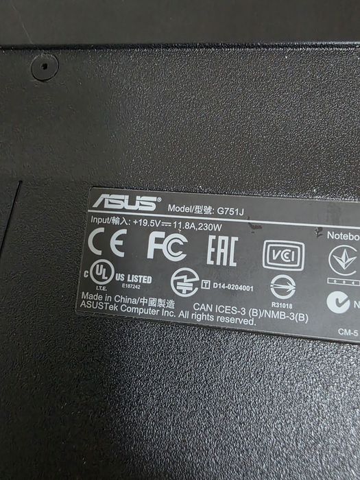 Asus Rog G751JT i7