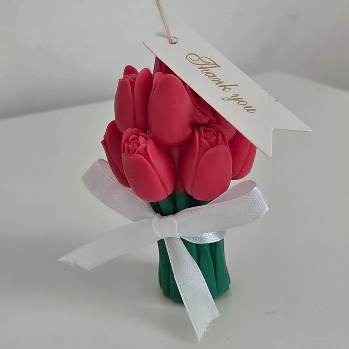 Соева свещ "Букет лалета"