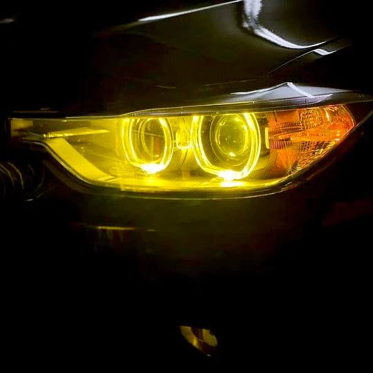 BMW F30 F31 F34 yellow DRL Ф30 Ф31 Ф34 оранжево жълт крушки angle eyes