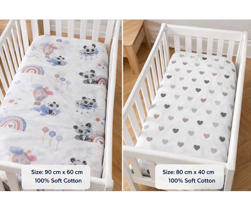 Мек памучен чершаф за детско легло