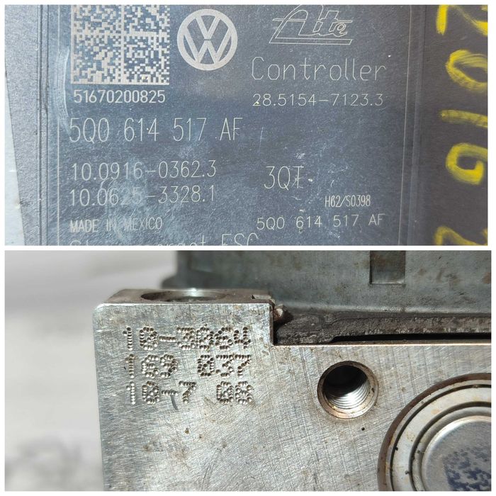 Pompă ABS modul Skoda Octavia Mk3 5E 2013-2019 2016 2.0 Diesel 110kW Manuală Cod OEM: 5Q0614517AF (4I1)