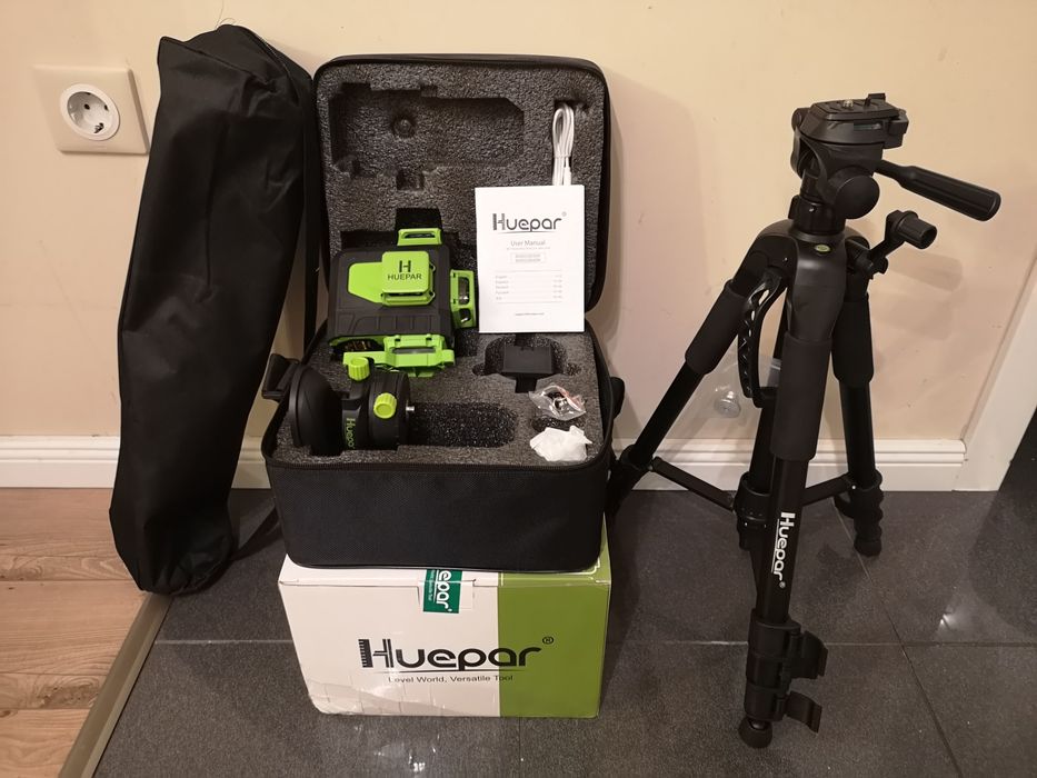 4D Лазерен нивелир Huepar+трипод