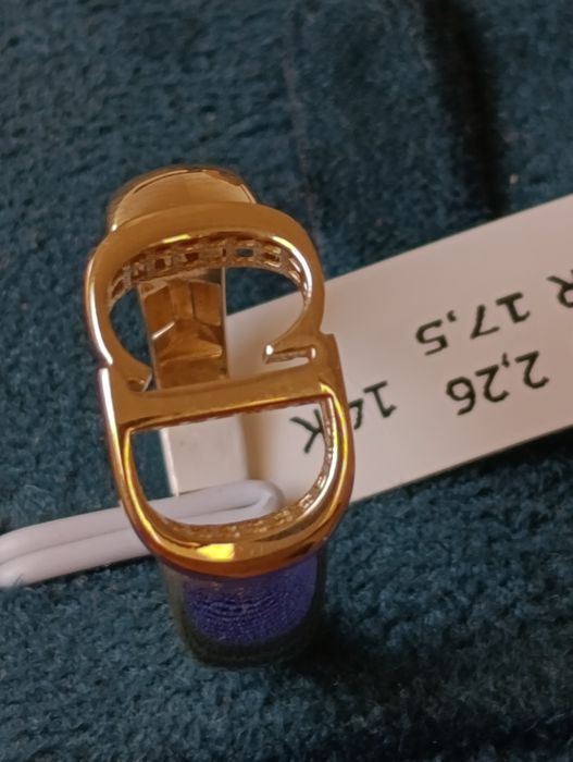 Золотая кольцо Итальянский бренд Christian Dior, производство Турция