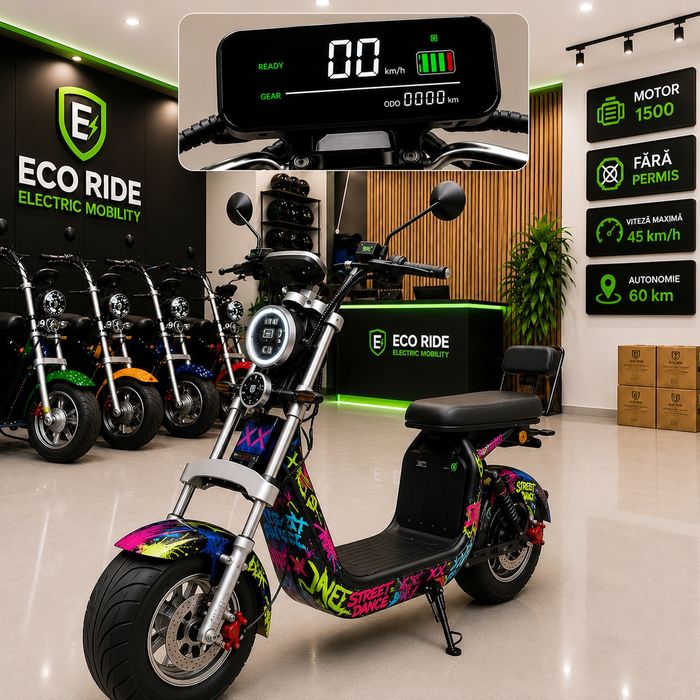 Scuter electric/Scuter Harley Blak edition