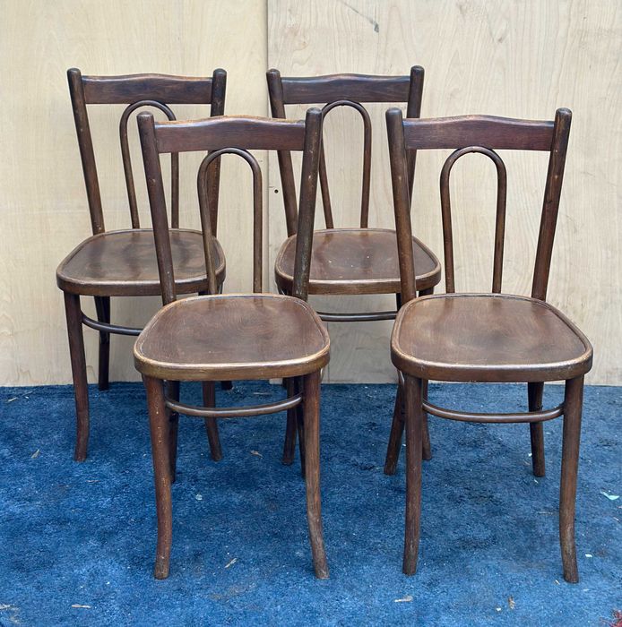 9 buc Scaun Vintage din Lemn Stil Thonet; Scaune