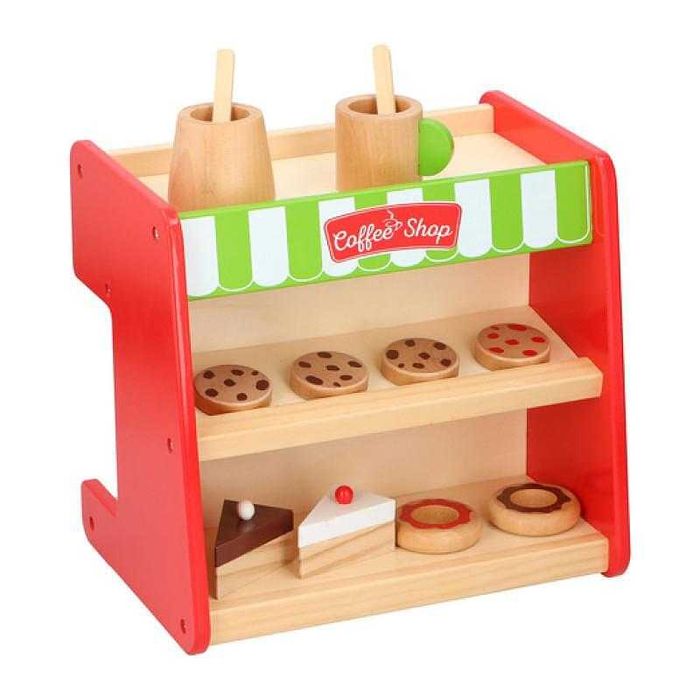 Детски дървени играчки Касов апарат Везна Тостер Кафемашина аксесоари