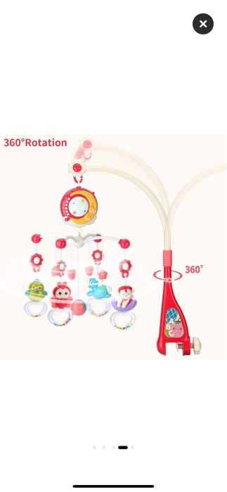 Музикална въртележка за кошара нощна лампа бял шум