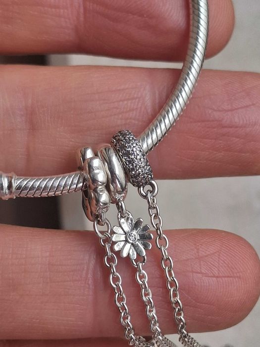 Сребърни осигурителни верижки за гривни Пандора