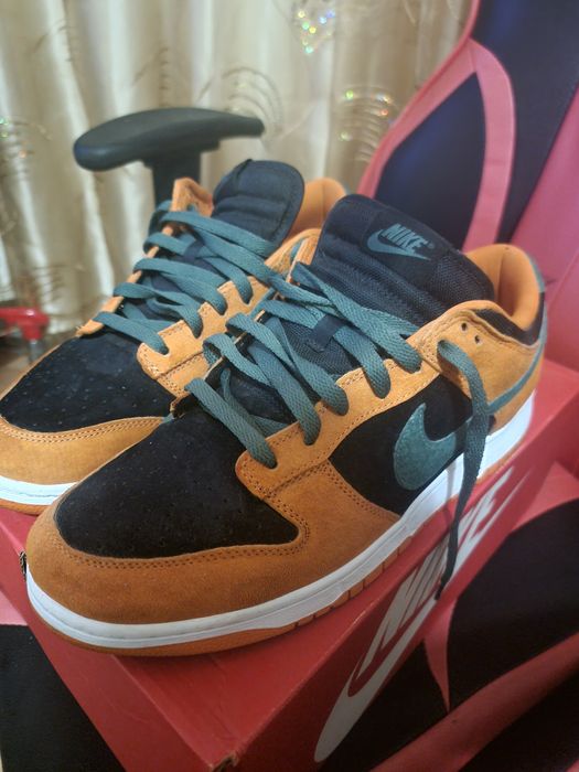 Pantofi sport Nike SB Dunk Low Ceramic (2020), Portocaliu/Verde