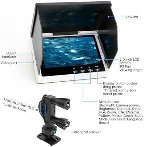 5" Fishfinder подводна камера IP67 200°