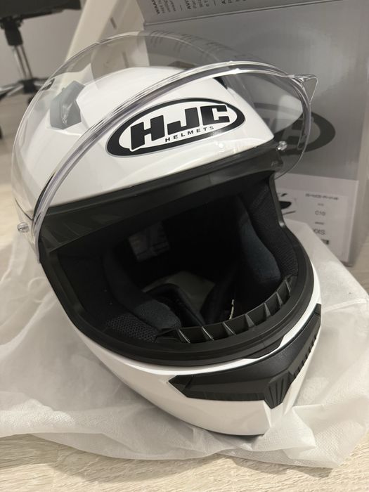 Casca moto HJC C10 White XXS – Noua, nepurtata, cu bon si cutie. Bandana cadou