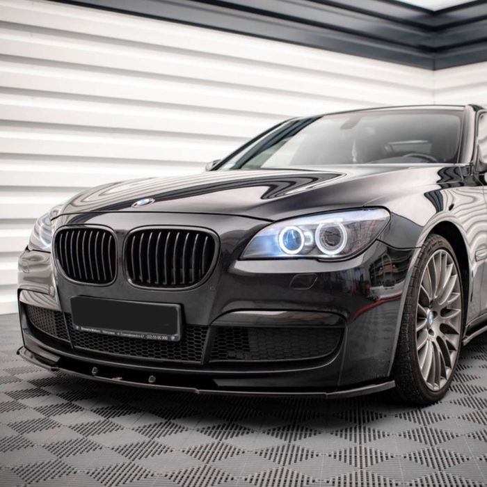 Лип Спойлер Предна Броня BMW БМВ 7 Серия F01 – Черен Гланц - М Пакет НА СКЛАД!!