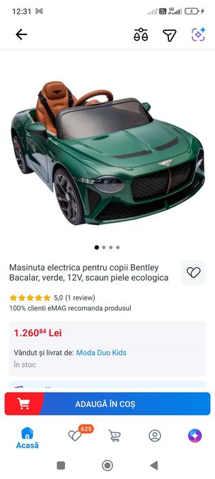 Mașină copil Bentley Bacalar