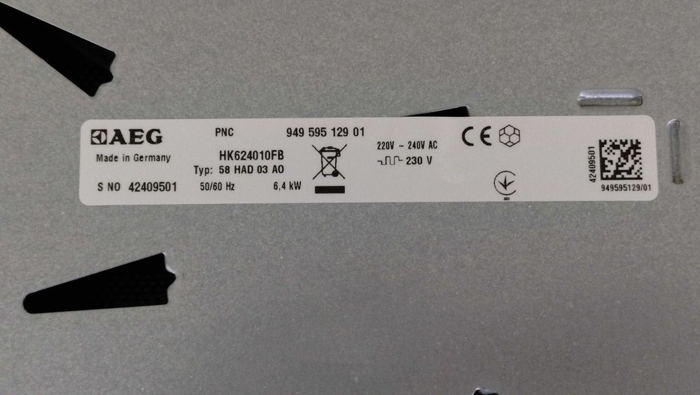 Керамичен плот за вграждане AEG HK624010FB