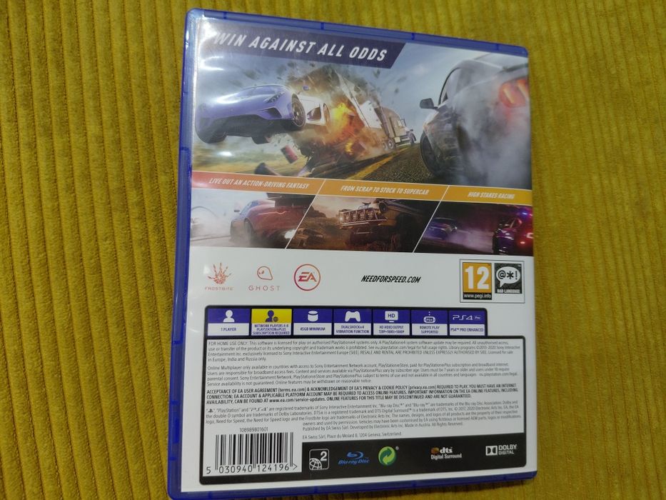 Need for speed payback ps 4 диск есть русский язык