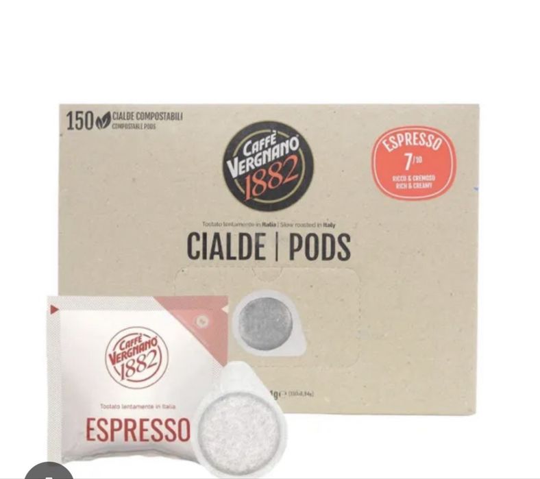 Vergnano pods 150бр. хартиени дози верняно