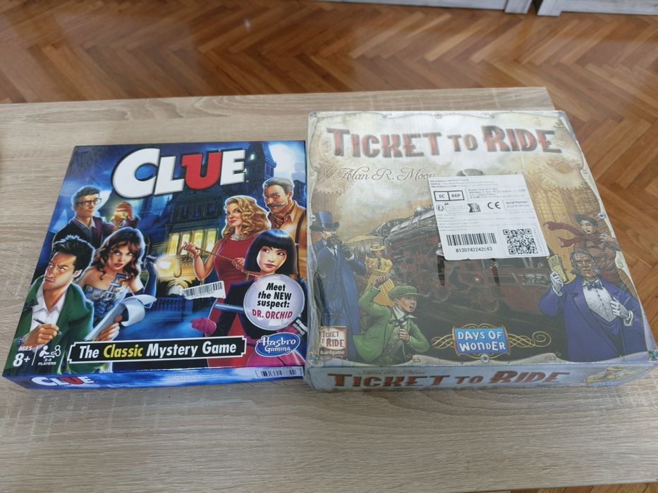Jocuri de societate Ticket to Ride USA & Clue (Sigilat) – Ediții în Engleză
