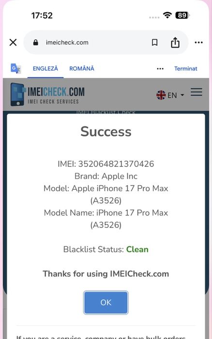 Iphone 17 Pro max 2TB