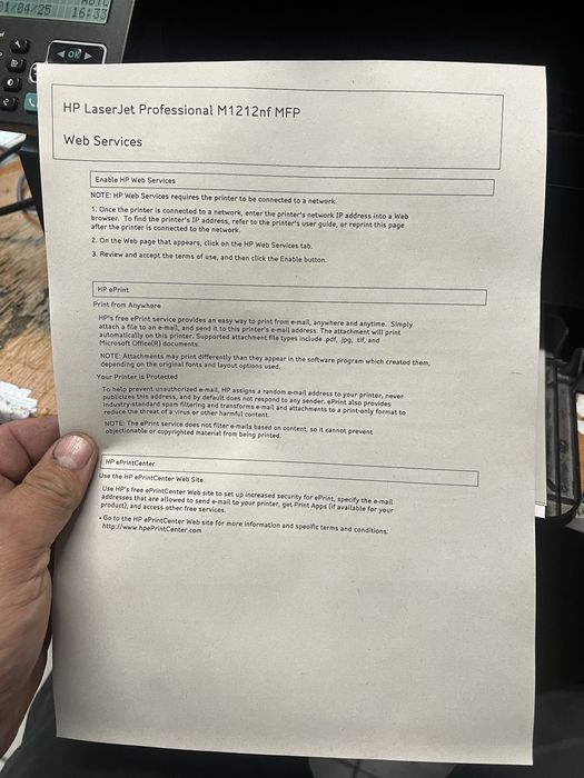 Hp laser jet professional M1212nf MFP