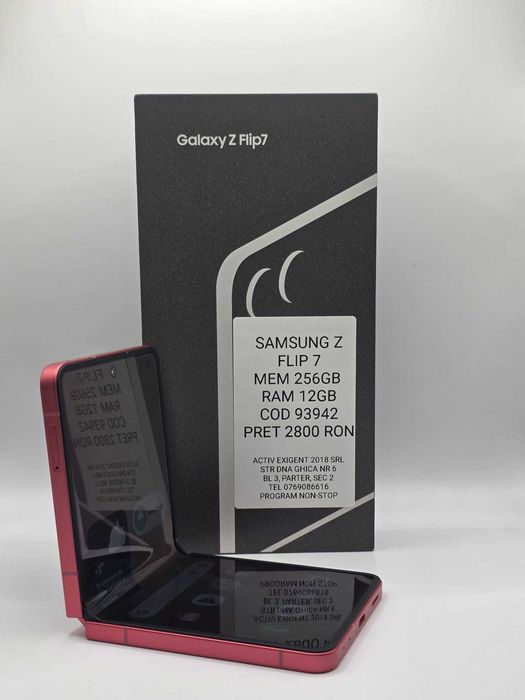Samsung Z Flip7, MEM 256GB, RAM 12GB, Amanet Doamna Ghica, Cod: 93942