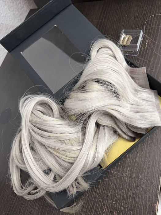 Extensii păr natural premium – Foxy Locks (Silver Fox)