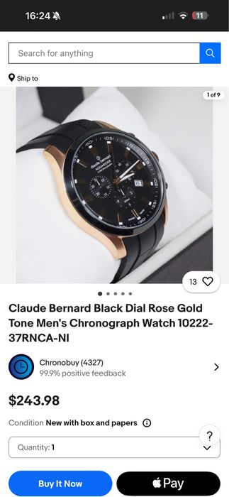 Ceas Claude Bernard Aquarider Chronograph Rose Gold  10222