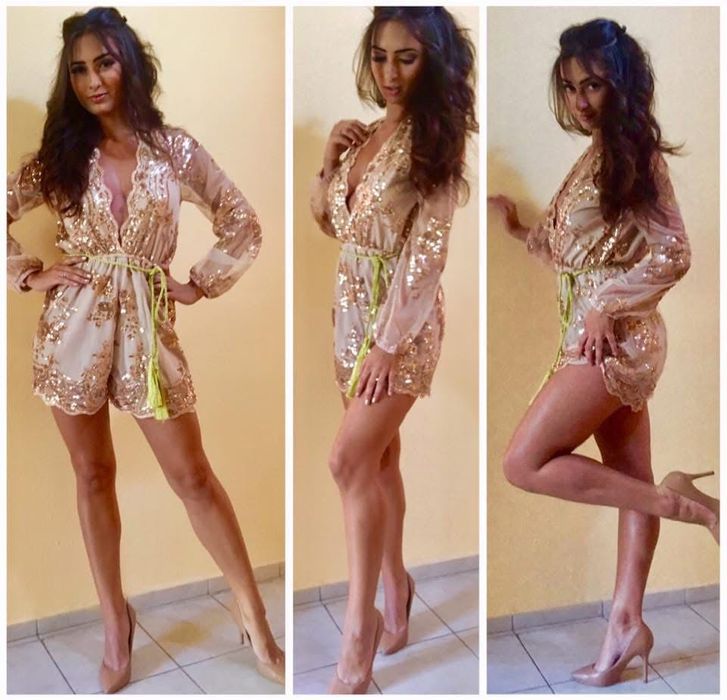 Блестящ забележителен гащеризон - размер С,М - цена 30 лв