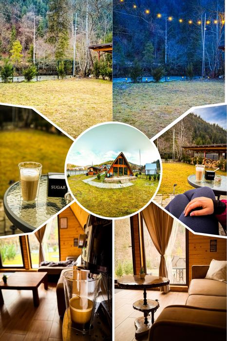 Cabana A-Frame de inchiriat cu ciubar si sauna in Apuseni