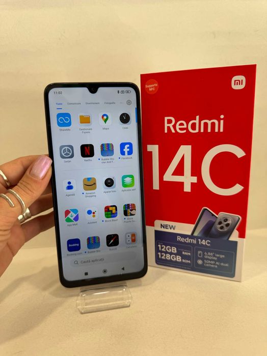 Xiaomi Redmi 14C, Midnight Black, 128GB/6GB RAM, impecabil!