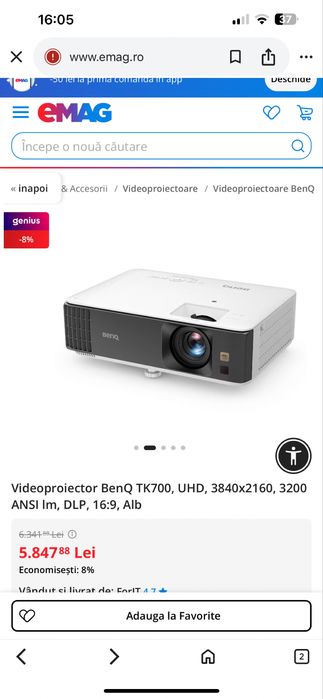 Vand/Schimb Videoproiector Benq TK 700 NOU