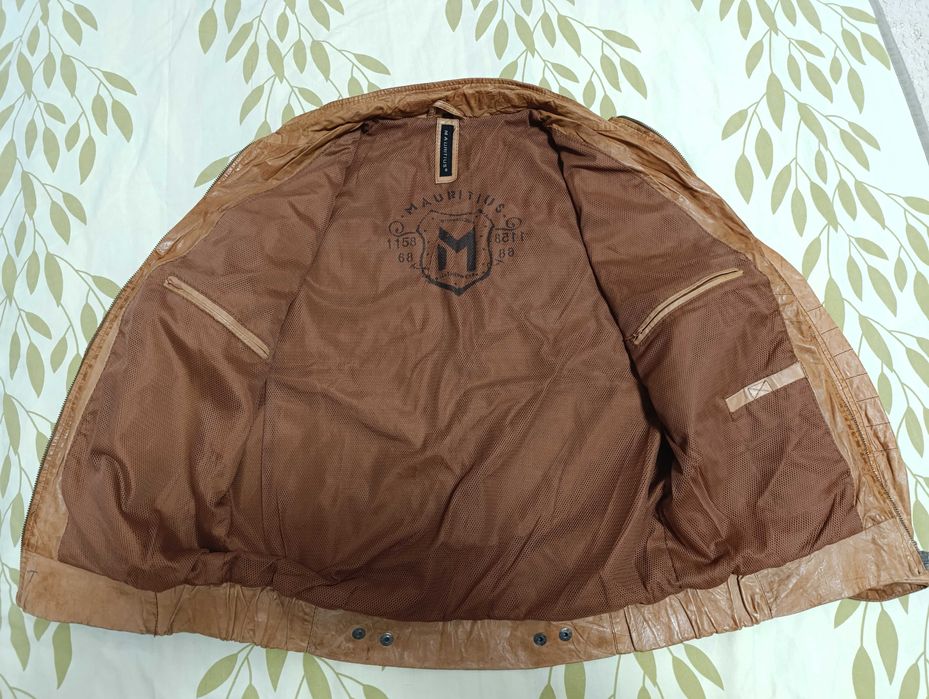 ''Mauritius''оригинално мъжко винтидж кожено яке Л размер