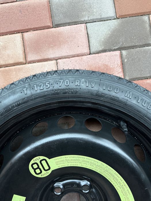 Roata Rezerva Slim Audi BMW Mercedes VW Skoda 125/70/19 5x112