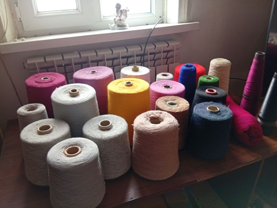 Пряжа разная акрил полушерть чистая шерсть