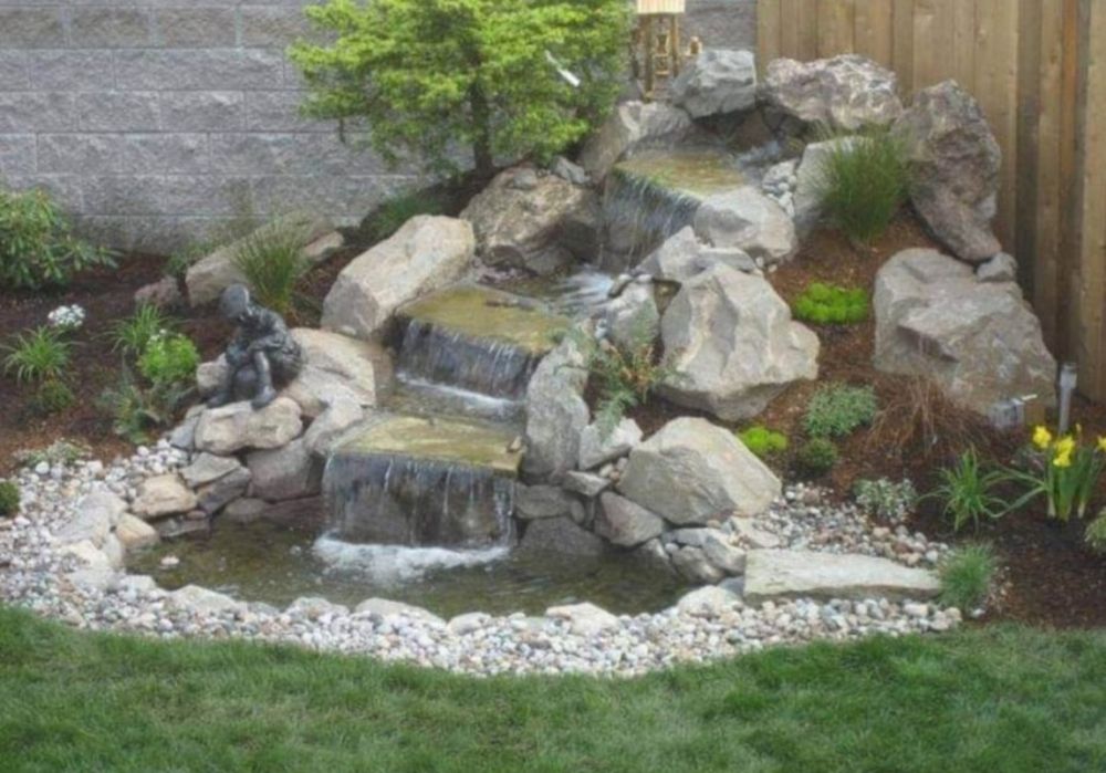 Cascade, fântâni arteziene din bolovani decorativi