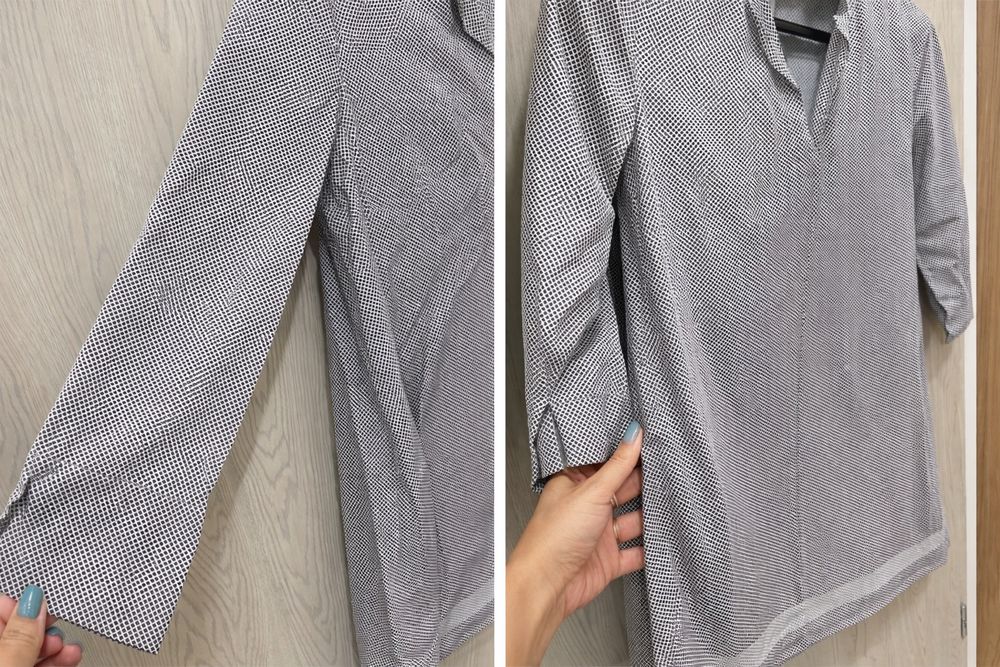 Rochie lejeră cu model geometric, buzunare, Antonia M