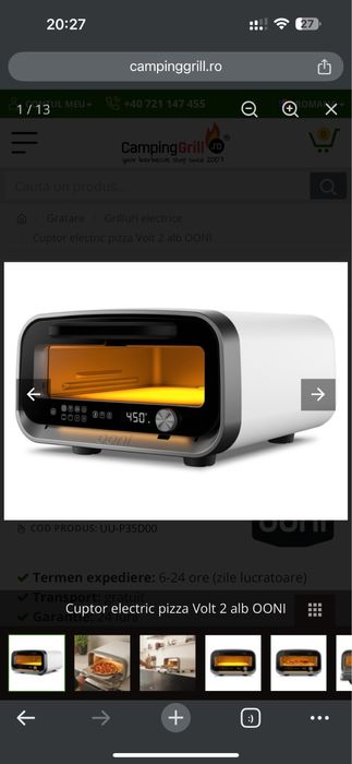 Cuptor de pizza Ooni Volt 2 NOU