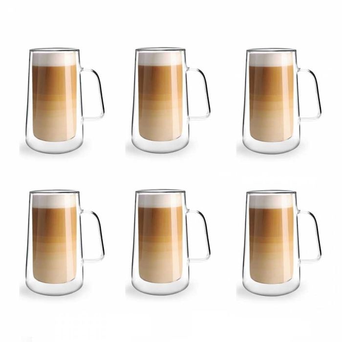 CADOUL DE CRACIUN cana cappuccino set 6buc sticla termo borosilicata