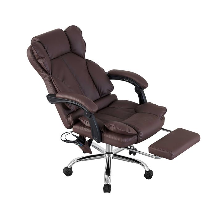 Scaun birou profesional Visoli, functie masaj,-Dark Brown