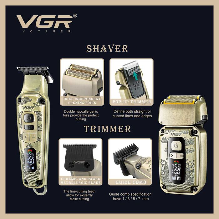 Янги йилга зур совга! Соч оладиган машинка VGR V-641 янги!