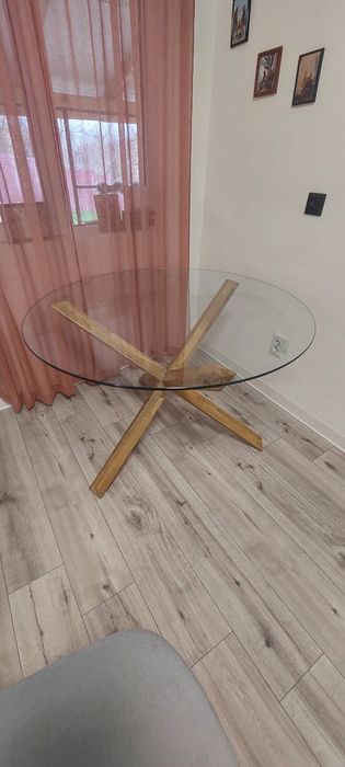 Masa rotunda sticla jysk