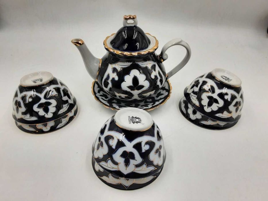 качественный узбекский фарфор "УЗБЕГИМ" в подарок в ассорт-те ECARVON