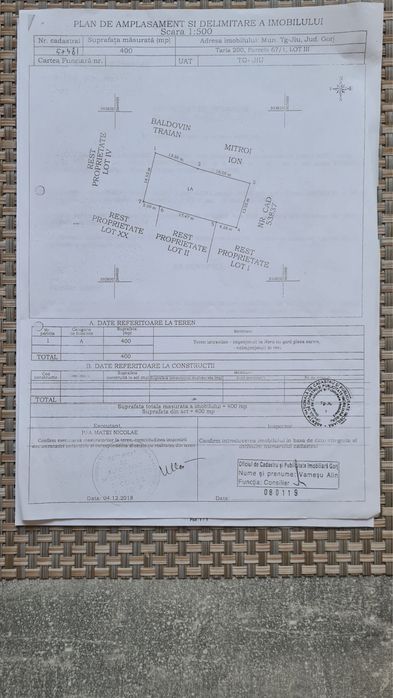 Teren intravilan zona Coloana Infinitului