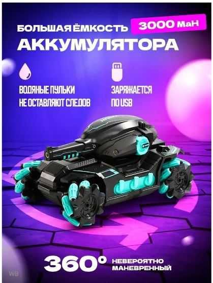 Большой Танк, стреляющий Водяными бомбочками-орбизами. Tank Fight