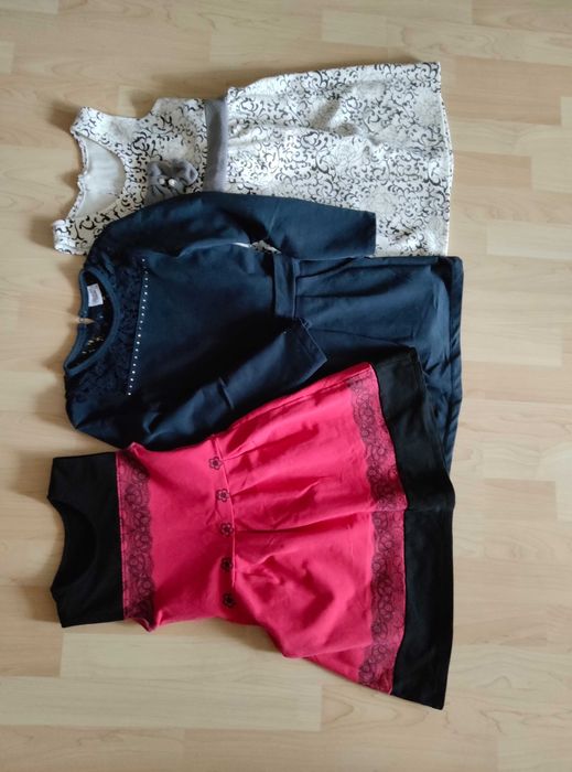 Есенно-зимна рокля за момиче 7-8г.