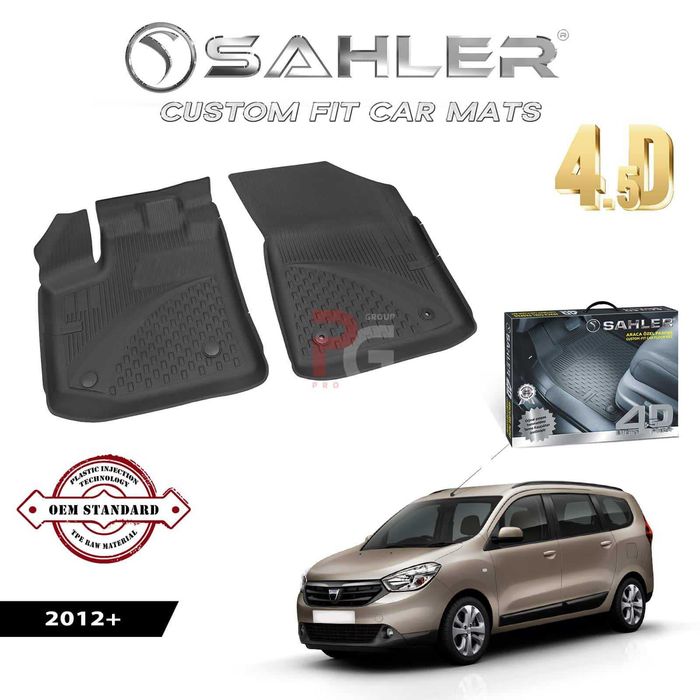 Гумени стелки за Dacia Lodgy / Дачия Лоджи / 2012+ тип леген / висок борд