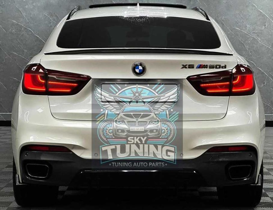 Лип спойлер багажник BMW F16 X6 серия lip spoiler M бмв Ф16 х6