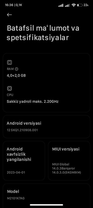 Redmi note 10  kafolati bor