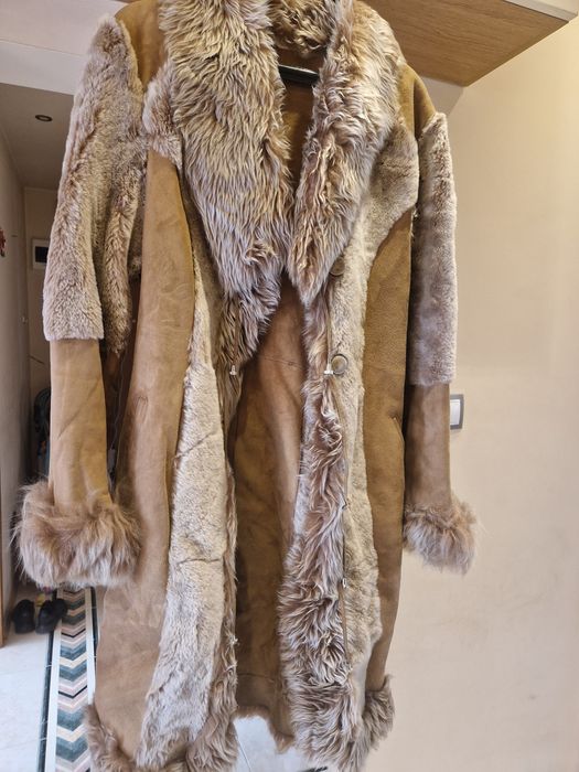 Палто с естествен косъм