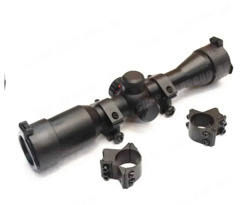 Оптика с подсветка Swiss Arms 4x32 за еърсофт и въздушно оръжие